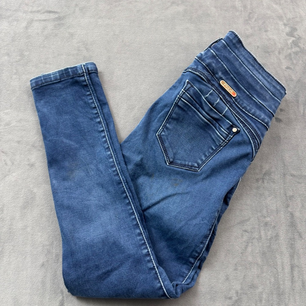 Frida Denim Premium High Waisted Skinny Jeans Dark Wash Blue Size 11